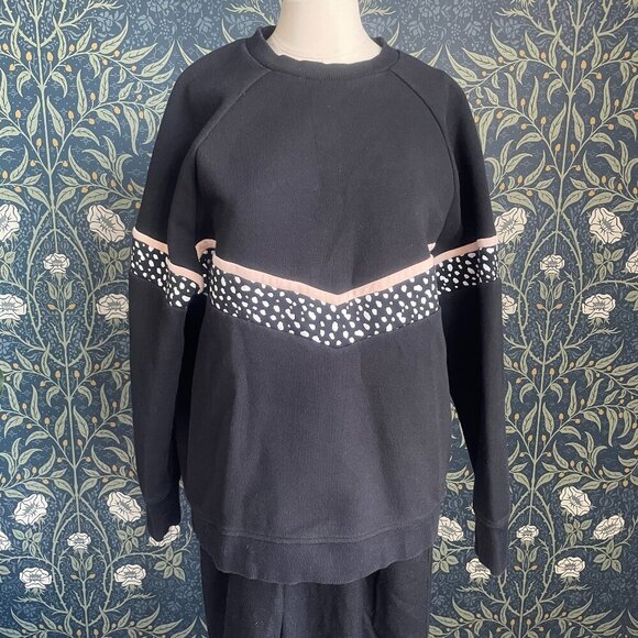 Sarah’s Day x White Fox Active All I Do Is Brunch Blackout Lounge Sweatshirt - Picture 2 of 8